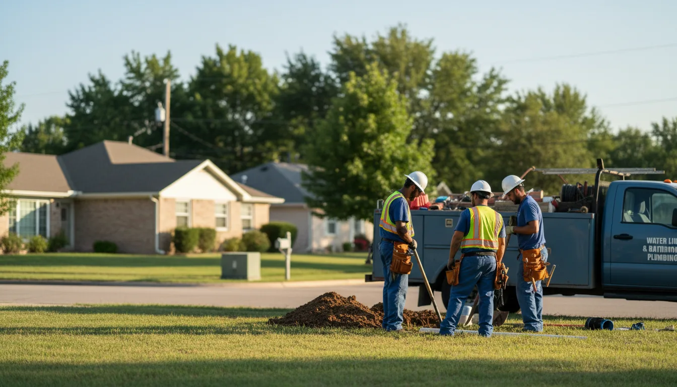 Residential water line and bathroom plumbing service in Oxford, WI